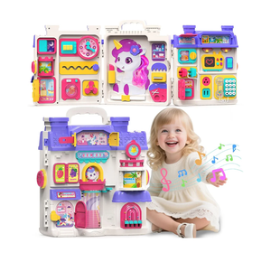 ELFJOY Montessori Toys for 1 Year Old Girl Gifts, Busy Board for 1 2 Year Old - 56+ Activities Bilingual Early Educational Learning Toddler Baby Girl Toys, First Birthday Gifts for 1 2 Year Old Girls