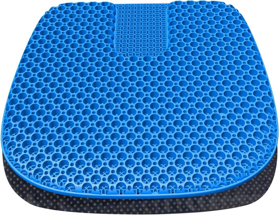 Large Gel Seat Cushion for Long Sitting with Non-Slip Cover,Soft & Breathable,Seat Cushion for Chair,Car,Office,Desk Chair,Wheelchair