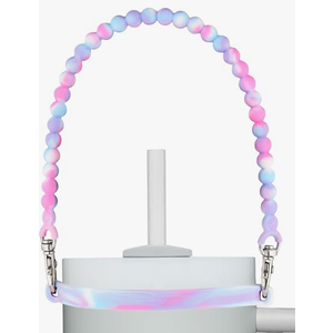 2 pcs Silicone Handles For Water Bottle, (Pink Spree and Black Rainbow)