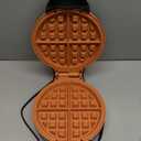 Gourmia Belgian Waffle Maker  Compact Design with Upright Storage, Adjustable Browning, and Easy-Clean Nonstick Ceramic Plates, Stainless Steel