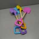 Mototo 4 Pieces 16 Inch Beach Shovels Large Beach Spades Multicolor Sand Shovels with Wooden Handle Plastic Shovel for Digging Beach Sandbox Snow Garden Toys Set for Kids Adults (4 Pack, Light Series)