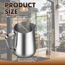 KBTOPS Milk Frothing Pitcher, 60oz/1.8L Stainless Steel Frother Cup With Clear Scale & Latte Art Pen, Large Capacity Pitcher For Cafes & Commercial Use, Ideal For Espresso Machines, Milk Steaming
