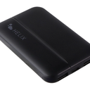 Helix 5,000 mAh Power Bank with Dual USB-A Ports & USB-C - Black