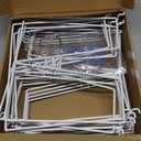 White Wire Shelf Dividers for Closet Organization  12-Pack - Sturdy and Easy Set-Up Closet Shelf Dividers with Bonus Rose Gold Hanger - 12 inches x 12 inches