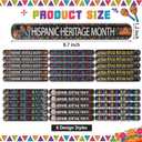 OPELETNNT 60 Pcs Hispanic Heritage Month Decorations Slap Bracelets Party Favors, Latin American Spanish Classroom Decorations Rewards Prizes School Supplies Decor(6 style)