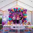 Purple hot pink Balloon Arch Garland Kit with backdrop Musical symbols Disco Star mylar balloons for kpop music Birthday Decorations Y2K Concert Movies Tv fans Prom Party Supplies