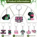 24 Pcs Alpha Kappaa Alpha Sorority Keychain, Aka Sorority Keychain Gift for Halloween Christmas Birthday
