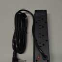 HHSOET 8 Outlet Recessed Power Strip, 30W Fast Charging Furniture Power Outlet USB C, Flush Mount Surge Protection Socket with 4 USB-A and 4 USB-C, 10ft Power Cord. (Black)