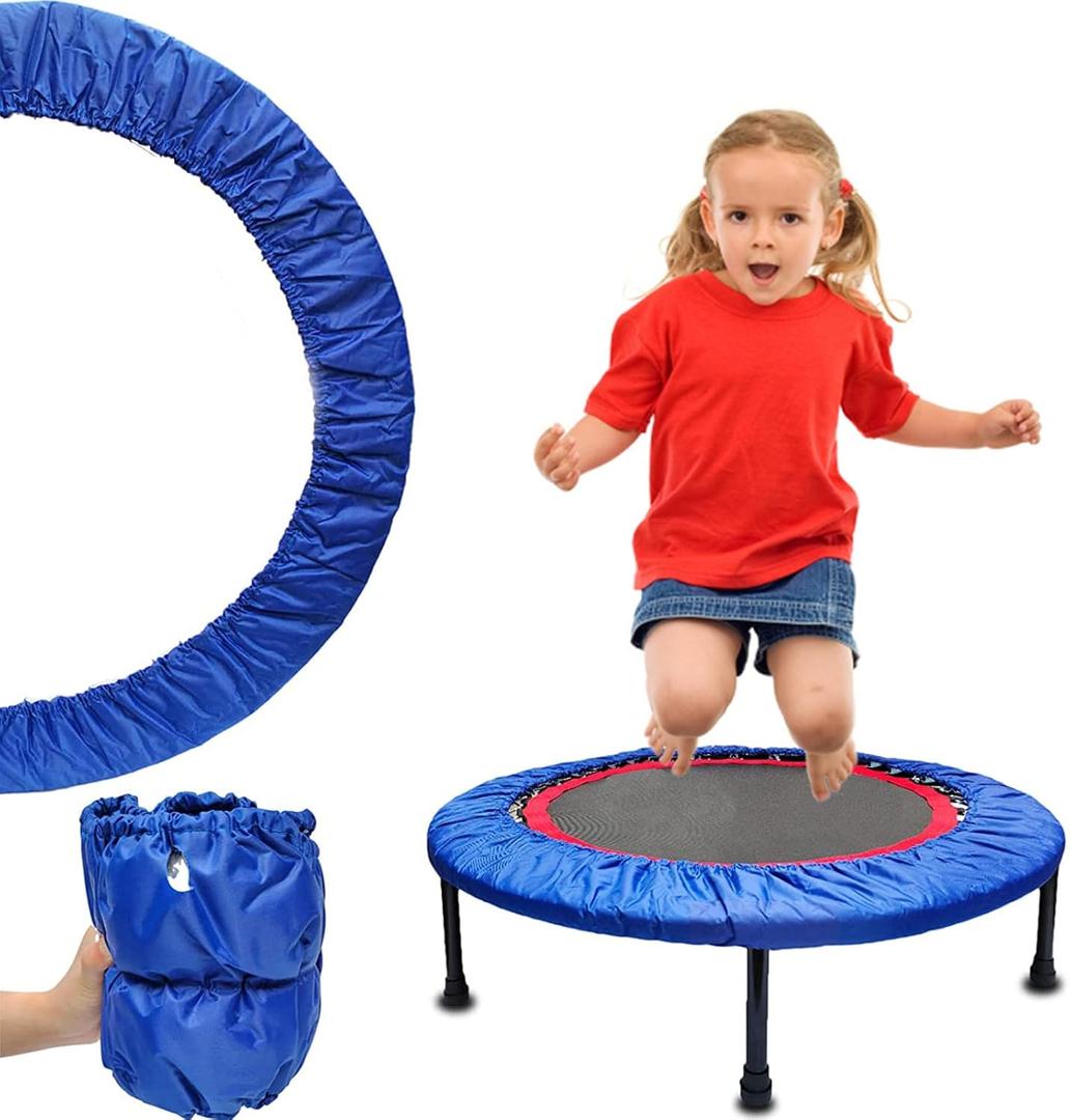 Spring Cover for Mini Trampoline, 600D Oxford Cloth 3 Layer Shock Absorbent Replacement Pad, Waterproof for Small Trampoline (36 Inch, Blue)
