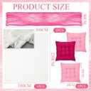 Extra Large Outdoor Picnic Blanket with Table Runner and Floor Pillow Cushion for Picnic Wedding Birthday Baby Shower Backyard Decor(91 x 71'',Rose Red,8 Pcs)