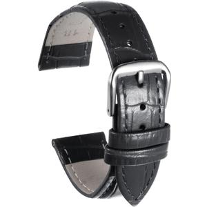 Uxcell Leather Watch Band Embossed Alligator Pattern Cowhide Watch Strap 6 Colors Multi-sizes Replacement with Spring Bars for Men and Women, Size: 24mm