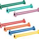 16 Inch 7 Colors Steel Monkey Bars Ladder Rungs Set for Backyards Playground and Children Indoor and Outdoor Climbing Kit (7 Pack)