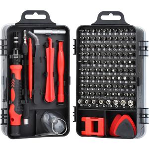 115 In 1 Precision Screwdriver Set, Chromium Vanadium Steel Professional Repair Tool Kit for Computer, Watch, Camera, Mobile Phone, Laptop, Eyeglasses, Electronics, Etc (red)