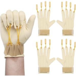 Panitay 2 Pairs Traction Exercise Glove Hand and Finger Strengthening Finger Thumb Flexion Glove Rehabilitation Physical Therapy Gloves Hand Exerciser for Increasing Strength (S/ M)