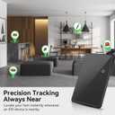 Air-Tag 2 PCS Wallet Tracker Card 2 Pack [Apple MFi Certified] (iOS Only) - Air Trackers for Find My - Bluetooth Smart Keys Finder - Rechargeable Item Locator for Luggage Tags, Passports, Purse, Bags
