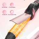 1 Inch Travel Curling Iron, Dual Voltage with European, UK Plug Adapter, Small Hair Curler for Women, 5 Temperature Settings for All Hair Types up to 410 (10")