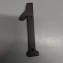 QCAA Traditional Heavy Forged Brass House Number, 6", 1, US10B Oil Rubbed Bronze, 1 Pack, Made in Taiwan