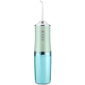 Water Dental Flosser Cordless for Teeth Cleaning and Flossing Portable Electric Water Floss Irrigator Oral Water Flossed Rechargeable Tonsil Stone Adults Kids Braces Home Office Travel (Green)