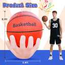 Popblow 6Ft Tall Large Inflatable Basketball Theme Party Decorations, Blow Up Basketball Sports Activities Supplies with Built-in 10 LED Light, Basket Ball Inflatable for Outdoor Yard