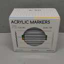 MEEDEN Artist Acrylic Paint Markers: 72 Colors Dual Tip Acrylic Marker with Brush & Round Tip - Waterproof Paint Pens Markers with Automatic Ink Control for Wood, Canvas, Glass, Rock, DIY, Ceramic