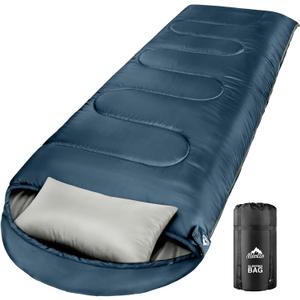 MEREZA 0 Degree Winter Sleeping Bag for Adults Kids with Pillow, Cold Weather Sleeping Bag for 4 Season Camping Hiking Backpacking Sleeping Bags for Big and Tall