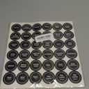 Spice Labels, 432Pcs Spice Labels Stickers 1.4in Waterproof Adhesive Round Preprinted Spice with Blank Label Black Tear Resistant Sticker for Kitchen Jars Caps Food Containers Spice Organizers