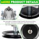 46" Deck Spindle Rebuild Kit for MTD for Craftsman T1600 T1900 LT4600, 2 Spindles for 618-06989 918-06989 with Pulley, for Troy Bilt Bronco Horse XP, 2 Blades for 742-04244, 1 103" Belt 754-04219