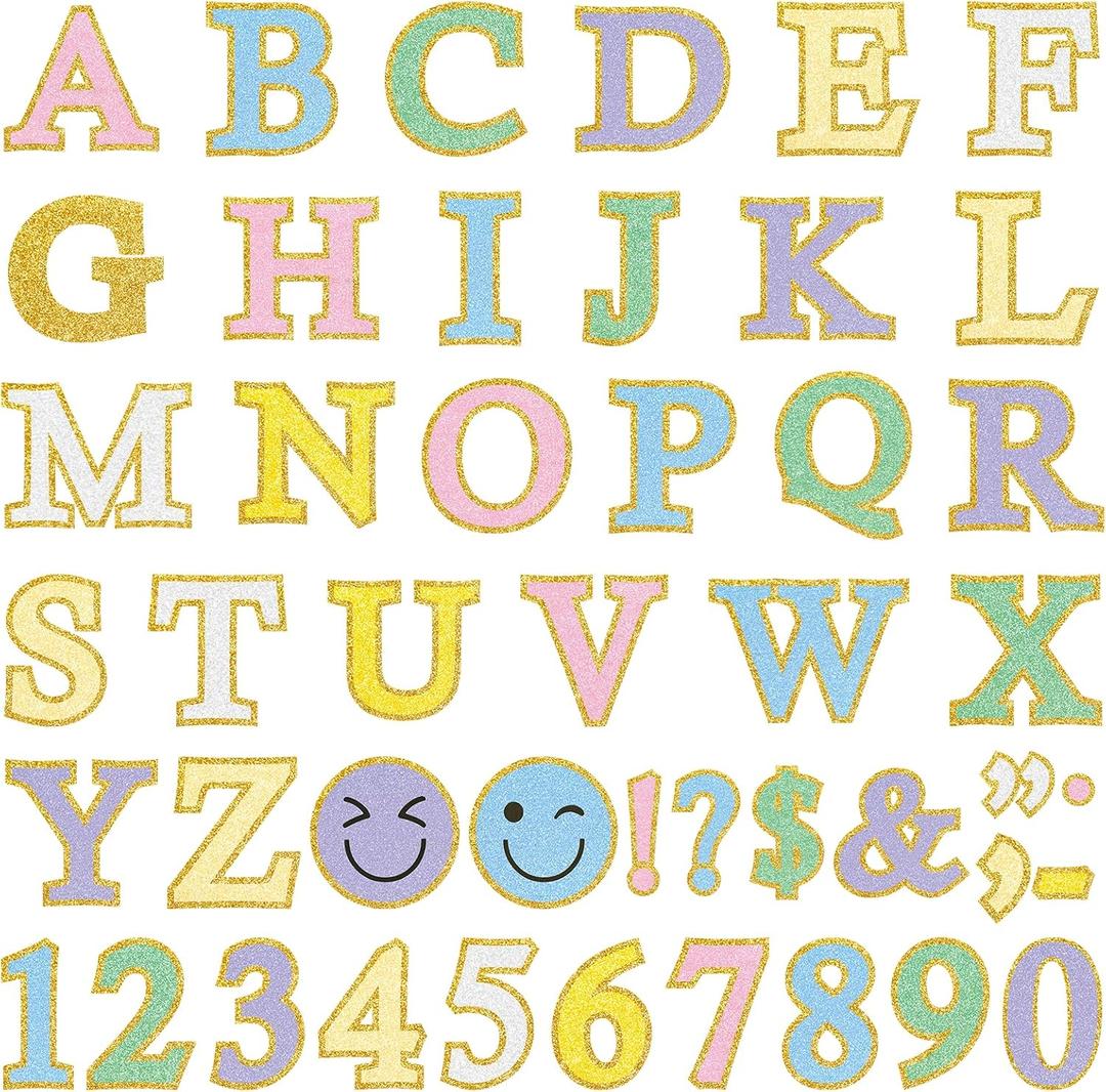 150 Pcs 12 in Extra Large Pastel Bulletin Board Letter Big Back to School Alphabet Letters Stickers with Adhesive Dot Colorful Poster Wall Decal Classroom School Decor Teacher Education Learning Tool