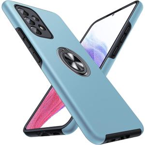 JAME for Samsung A53 5g Case, Galaxy A53 5g Case with Shockproof Protective Phone Cover with Rotatable Kickstand for Samsung Galaxy A53 5G Cover, Sierra Blue