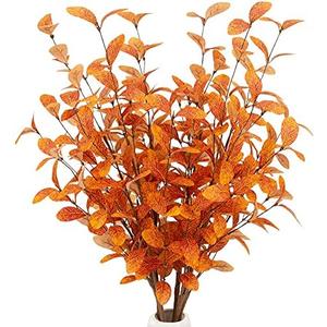 VGIA 6 Pcs Artificial Eucalyptus Stems Eucalyptus Leaves Fall Decorations for Office and Home Artificial Plants for Floral Arrangement
