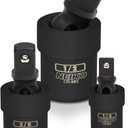 NEIKO 02486A Impact Universal Joint-Socket Swivel Set, Socket Extension Set Made From Cr-Mo with Included 1/4-, 3/8-, and 1/2-Inch Sockets, Set of 3