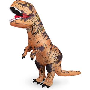 Adult Dinosaur Inflatable Costume (150cm-190cm) Funny Tyrannosaurus Rex Costume for Mardi Gras Halloween Party Christmas