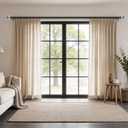 1 Inch Curtain Rods 36 to 72 Inches (3 to 6 ft) Telescoping Single Drapery Rod, USFOOK Black Curtain Rods for Windows 24 to 68 Inches with Translucent Finials