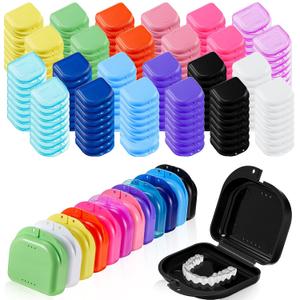 Maxdot 300 Pack Retainer Cases Bulk with Vent Holes, Portable Storage Containers, Multicolor Small Protective Organizer Boxes for Travel Office Home(12 Colors)