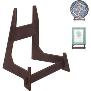 Plate Stands for Display,6 Inch wooden Plate Holder Display Stands,Frame holder stand for Book, Picture,plaque, Decorative Plate, Photo and Platter, Tabletop Art.(2 Pack )