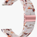 Colorful Resin Band Compatible with Spade Health Smartwatch 4 Bands for Women Adjustable Stainless Steel Buckle Replacement Cute Strap for Spade Health Smartwatch 4