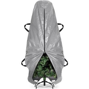 BALEINE Upright Christmas Tree Storage Bag, 9 ft Tear Resistant PE Material Christmas Tree Bag with 4 Reinforced Handles for Xmas Holiday (Grey)