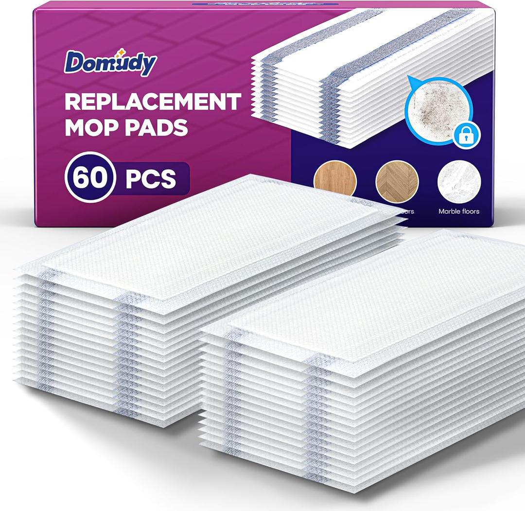 4-Layer Super Absorbent Pad Refills for Swiffer Wet Jet Mop, Heavy Duty & No-Shedding Mopping Pads Refill, Disposable Streak-Free Cleaning for All Sealed Floors, 60 Pack