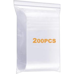 200 Pack 1" x 1" Durable Small Thick Clear Zip Poly Seal Lock Bags Heavy Duty 4 Mil Reclosable Plastic Zip Bag Jewelry Earrings Necklace Ring Coin Beads Pill Zipper Bags