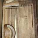 SMIRLY Wood Cutting Boards For Kitchen Meal Prep & Serving, Bamboo Cutting Board Set, Charcuterie Chopping Boards and Wooden Cutting Boards for Kitchen