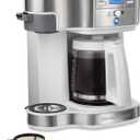 Hamilton Beach 49933 2-Way 12 Cup Programmable Drip Coffee Maker & Single Serve Machine, Glass Carafe, Auto Pause and Pour, White