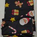 Santa Christmas Candy Cookie Gold Stars Crib Sheet for Girls Boys Baby Toddler Bed Mattress Sheets Babies Fitted Crib Sheets for Kids Nursery Bed 52 * 28 in (Medium)