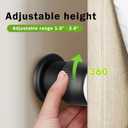 1.6-2.6 Inch Adjustable Bed Risers, Durable ABS & Anti Slip Bed Stoppers for Headboard, Suitable for Small Furniture Risers, Such As Table Risers, Chair Risers, Desk Leg Riser, Black 4 Pack