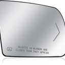 Passenger Right Side Heated Mirror Glass - Side View Heated Convex Mirror Glass with Rear Holder and Turn Signal, Replacement For Toyota 2008-2017 Sequoia 2007-2020 Tundra Passenger Side Mirror