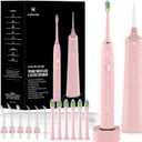 Upgraded Pro Dental Care Kit: 5-Mode Water Flosser & 50,000 VPM Sonic Electric Toothbrush | Premium Oral Clean Set with Enhanced Cleaning Modes, Larger Tank & Refined Design for Advanced Gum Health