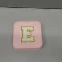 Jewelry Travel Case Small Organizer Stocking Box Jewelry Accessories Personalized Gifts Teenage Holiday Christmas Gift for Women Pink, Letter E