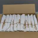 Pre Rolled Napkin and Bamboo Cutlery Set - 100Pack Bamboo Utensils/Compostable Cutlery(100 Forks, 100 Knives, 100 Spoons, 100 Napkins), Biodegradable Wrapped Cutlery for Party, Wedding, Events