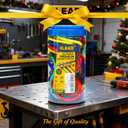 ELEAD 33 Piece Premium Bungee Cords Assortment Jar, Includes 10", 18", 24", 32", 40" Bungee Cord with Hooks, 6" Nylon Cable Ties, 8" Canopy Tarp Ball Ties and Tarp Clips