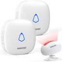 Wireless Motion Sensor Door Chime: Business Entry Doorbell Indoor Motion Detector Alarm Buzzer Store Entrance Alert Bell (1000Ft Range, 32 Tunes, 5 Level Volume) 1 sensors 2 Receiver