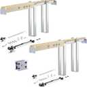 SMARTSTANDARD 2 Set Pocket Door Frame 72"x 80",Pocket Door Kit with 120LBS Two-Way Soft-Close Mechanism,Single Pocket Door Frame Kit for 24'' to 36'' Width Door,Durable Pocket Door Hardware